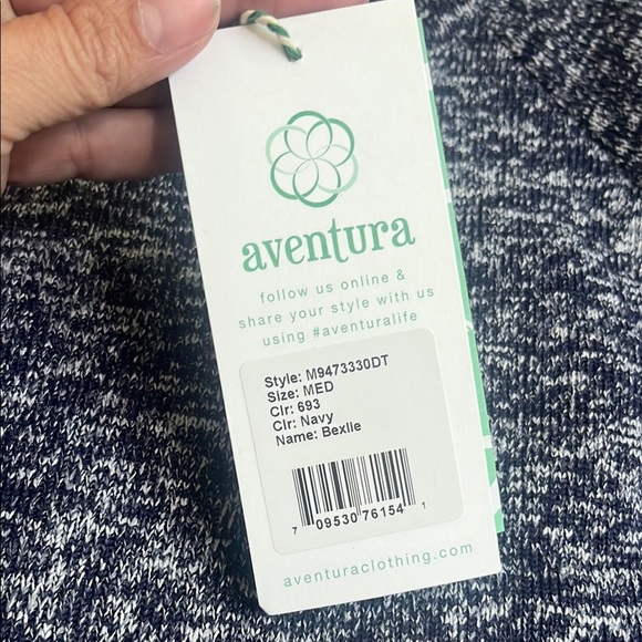 Aventura Women's Navy Crew Neck Sweater - Picture 4 of 8